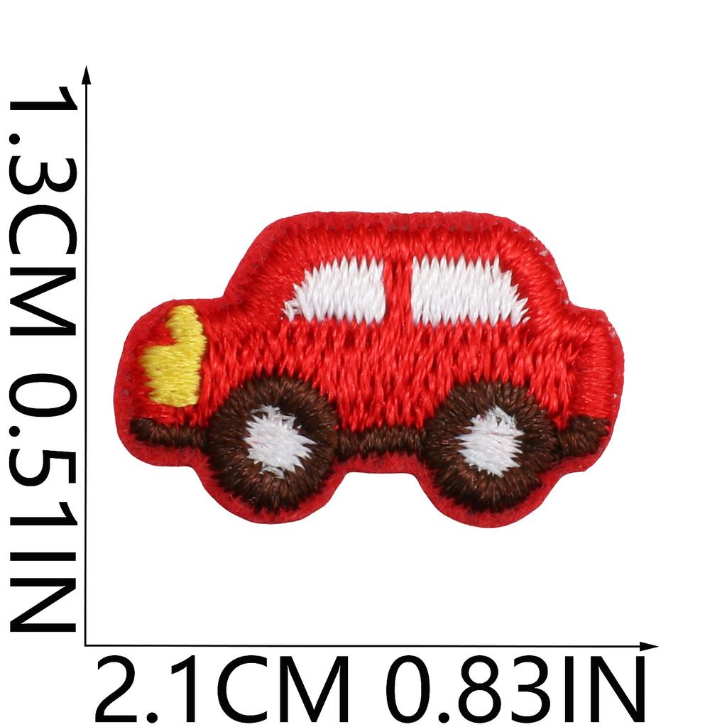 Malá vyšívaná látková nálepka Korejská ruční výroba DIY Štěně Pes Mini nášivka Nálepka Roztomilá Auto Květina Vyšívaný štítek