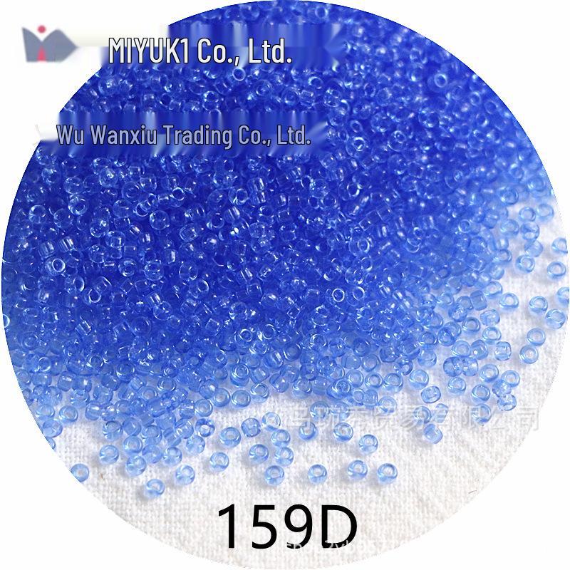 1.5mm Transparent Miyuki Glass Seed Beads for DIY Hairpins, Embroidery, and Bracelet Crafting.