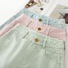 Light Green Women's Wide-Leg Jeans - 2025 Spring/Autumn Relaxed Nine-Point Fit