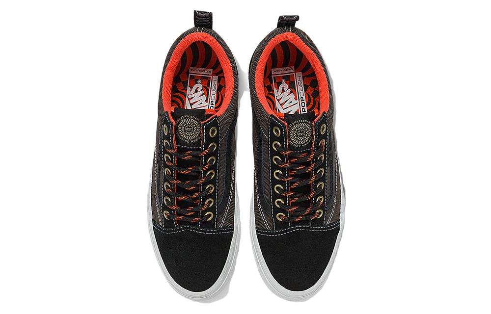 Old Skool Spitfire Wheels x Old Skool Skate Vans 'Black Flame' VN0A5FCBBFM