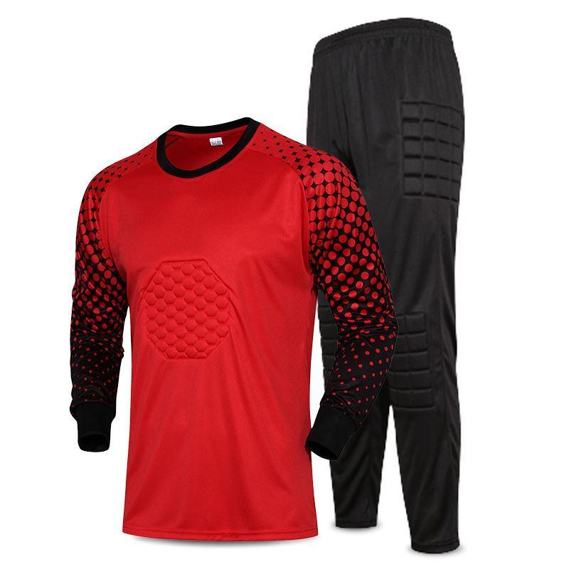 Long Sleeve Padded Goalkeeper Jersey Set for Adults and Kids