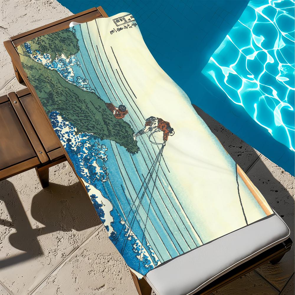 K-katsushika Art Towel Gift For Travel Gym Sauna Travel Spa Shower Camping Quick Dry Sports H-hokusai-i Beach Towels Soft Pool