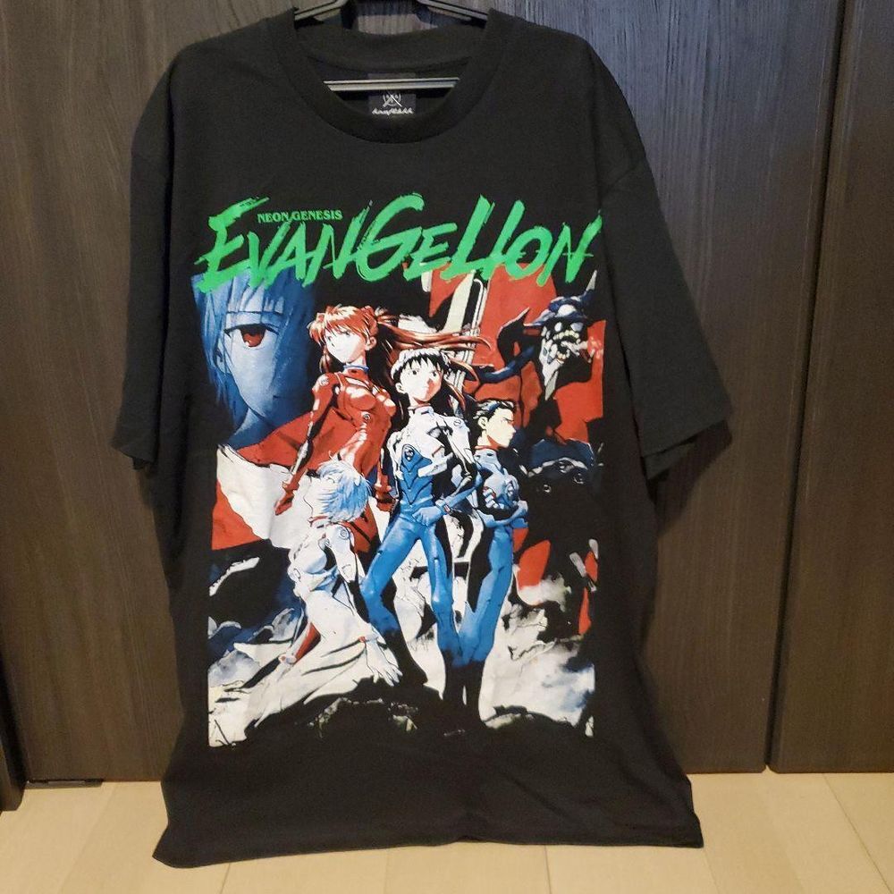 Neon Genesis Evangelion Black Short Sleeve Cotton T-Shirt Reprint WA0123 XXXXL