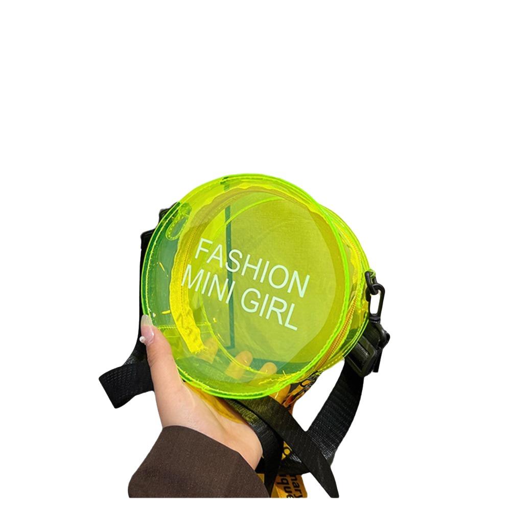 

Mini Transparent Shoulder Bag PVC Vacation Beach Bag Cute Jelly Letter Crossbody Bag Swimming зелёный