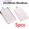 Hot Sales 10X25/10x50/25x50mm Cameo Rectangle Bezels Blank Pendant Cabochon Base Setting For Jewelry Making Accessories Supplies