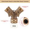 1/2" 3/4" 1" Threaded Brass Quick Connector M22/24 Nipple Fitting Garden Hose Quick Connect Faucet Adapter Water Hose Connector