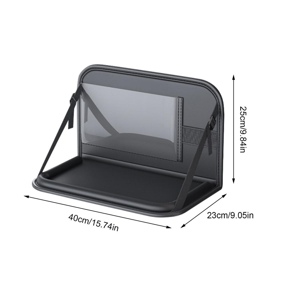

Car Seat Table Foldable Rear Desk Storage Laptop Holder Car Table for Kids for Toddler Airplane Camping Long Ride Snack Time чорний