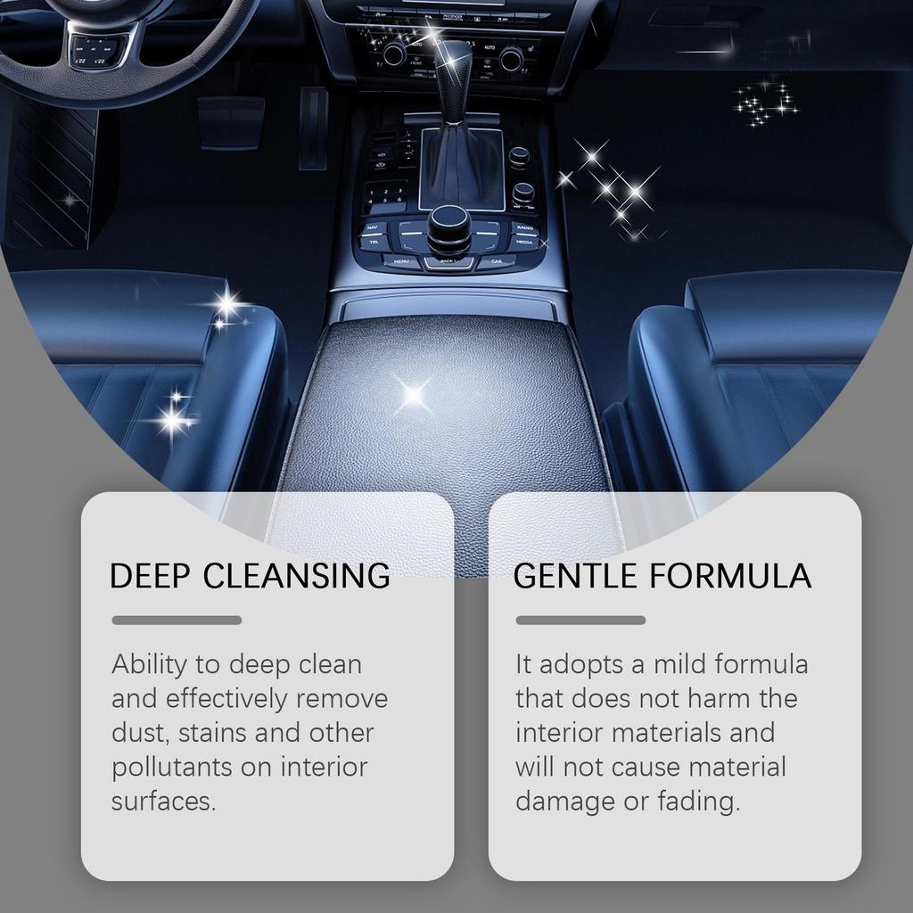 Homonth Car Interior Cleaning Cream Seat Leather Foam Waterless Top Flip Car Interior Cleaning