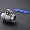 2025 High-Temperature Resistant 316L Stainless Steel Ball Valve, Two-Piece, Full Bore, Threaded, DN15 - 4 Points, 6 Points, 1 Inch