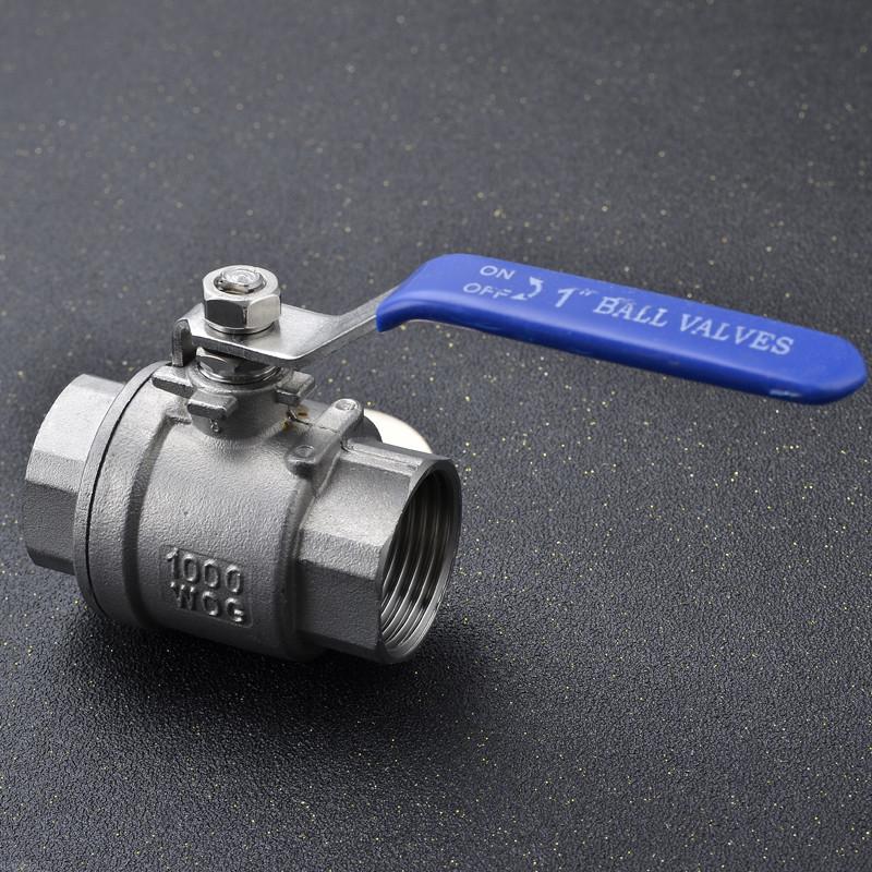 2025 High-Temperature Resistant 316L Stainless Steel Ball Valve, Two-Piece, Full Bore, Threaded, DN15 - 4 Points, 6 Points, 1 Inch