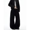 Kisko American Retro Pleated Wide-Leg Drapey Floor-Length Casual Dress Pants for Men and Women, Cleanfit High-End Pants
