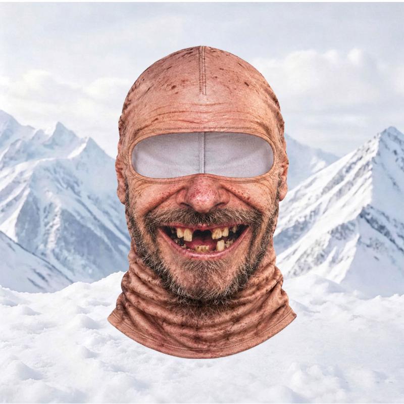 Funny Realistic Face Ski Mask,Old Man Ski Mask Funny Realistic Face ,Novelty Winter Face Cover For Skiing Parties
