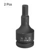 Uxcell Hnací x H14 Nárazový šestihranný bit Metrický pro použití s rázovými utahováky a ručními ráčnami 2 kusy 1/2" (14 mm) Nástrčná hlavice, 4" dlouhá, CR-MO ocel,