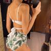 With Cover Up Underwired Female Swimsuit High Waist Bikini Women Swimwear Three-pieces Bikini Set Bather Bathing Suit Swim