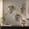 Vase Hydroponic Plant Holder Flower Pot Wall Hanging Planter Shelf Wall Decoration  Modern Room