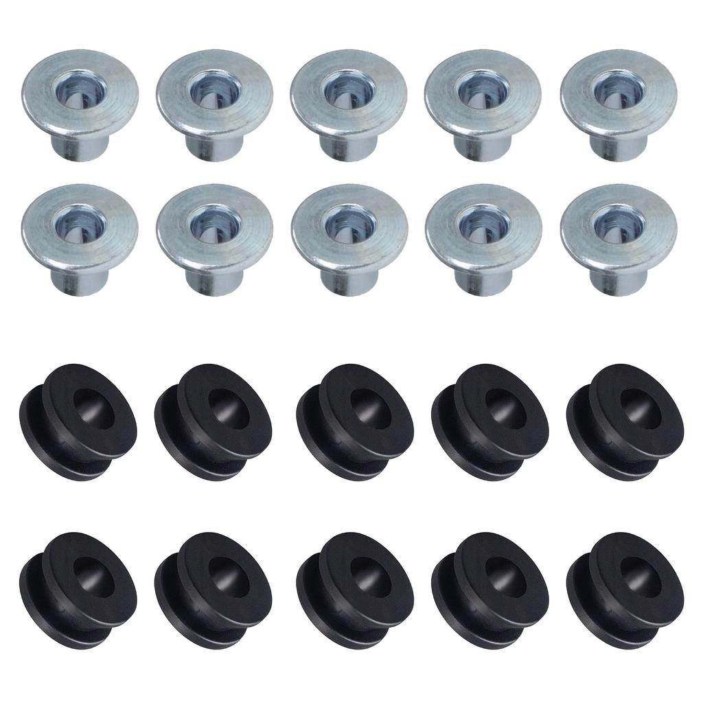 11 Sets Motorcycle Rubber Grommet Kit Circular Shock Absorber PadsFairing Bolt Cushion Washer Steel Bushing Spacer Accessories