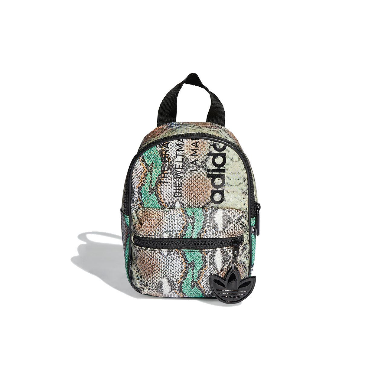 Adidas Originals BP Mini PU Snake Skin Print Personality Bold Letter Logo Casual Trendy Sports Backpack Unisex Backpack H32366 MISC