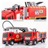 Firefighting Simulation Model: Alloy Fire Truck with Ladder, Water Tanker, Light, Music, and Pull-Back Action.