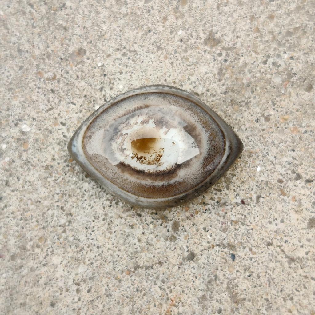 Banded Eye Agate Cabochon Gemstone, 35.20 Carat Stone, 27x19x10 MM Size.