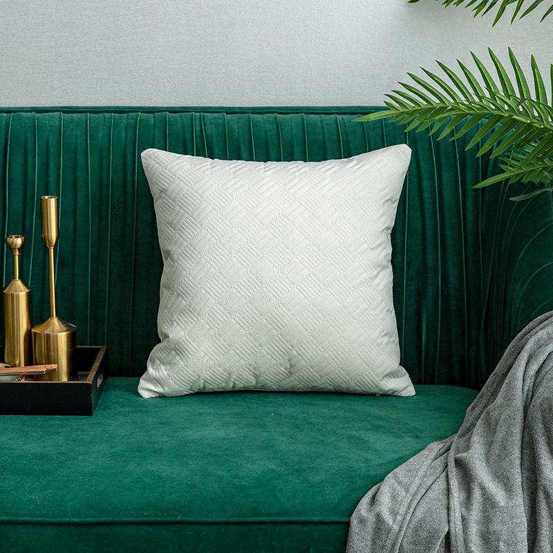 Solid Green Red Sofa Cushion Velvet Pillow Tender Comfortable Living Room Car Decoration 45x45cm Home Simple Daily All-Purpose