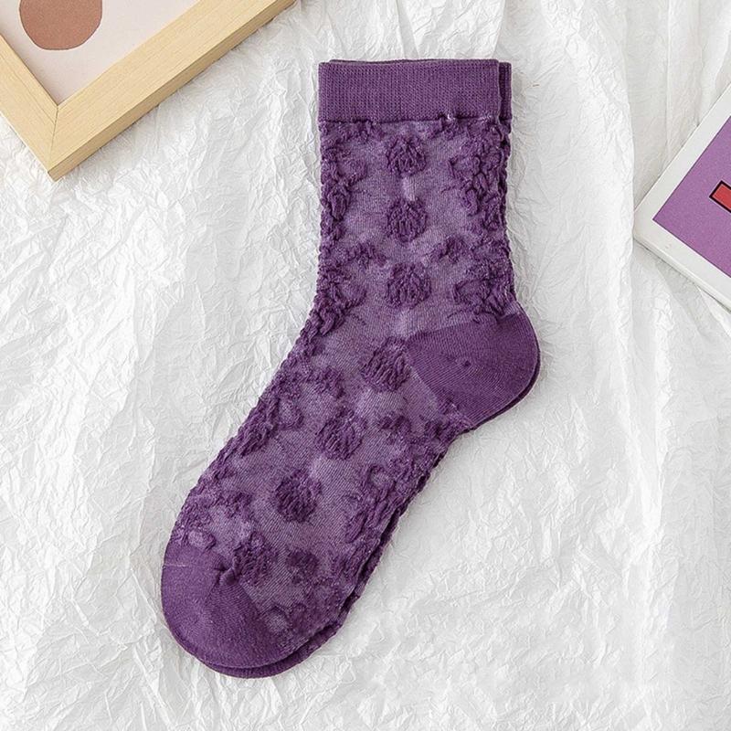Womens Cotton Socks, 1 Pair Womens Fun Novelty Crew Colorful Patterns Soft Breathable Fashion Casual Socks