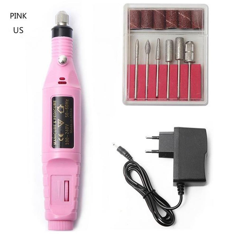 Professional Electric Nail Art Pen Salon Manicure Pedicure Drill File Polish Tool EU US Plug