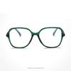 Drak Green Frame Anti-Blue Light Polygon  Prescription Eyeglasses  Shortsighted Spectacles 0 -0.5 -0.75 To -6.0
