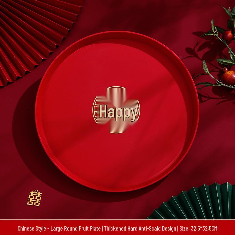 

Red Wedding Dowry Set: Tea Cups, Toasting Bowls, and Chopsticks