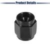 ACROPIX Female Flare Cap Port Plug Block Off Fitting Nut Adapter Universal Black 4pcs AN4