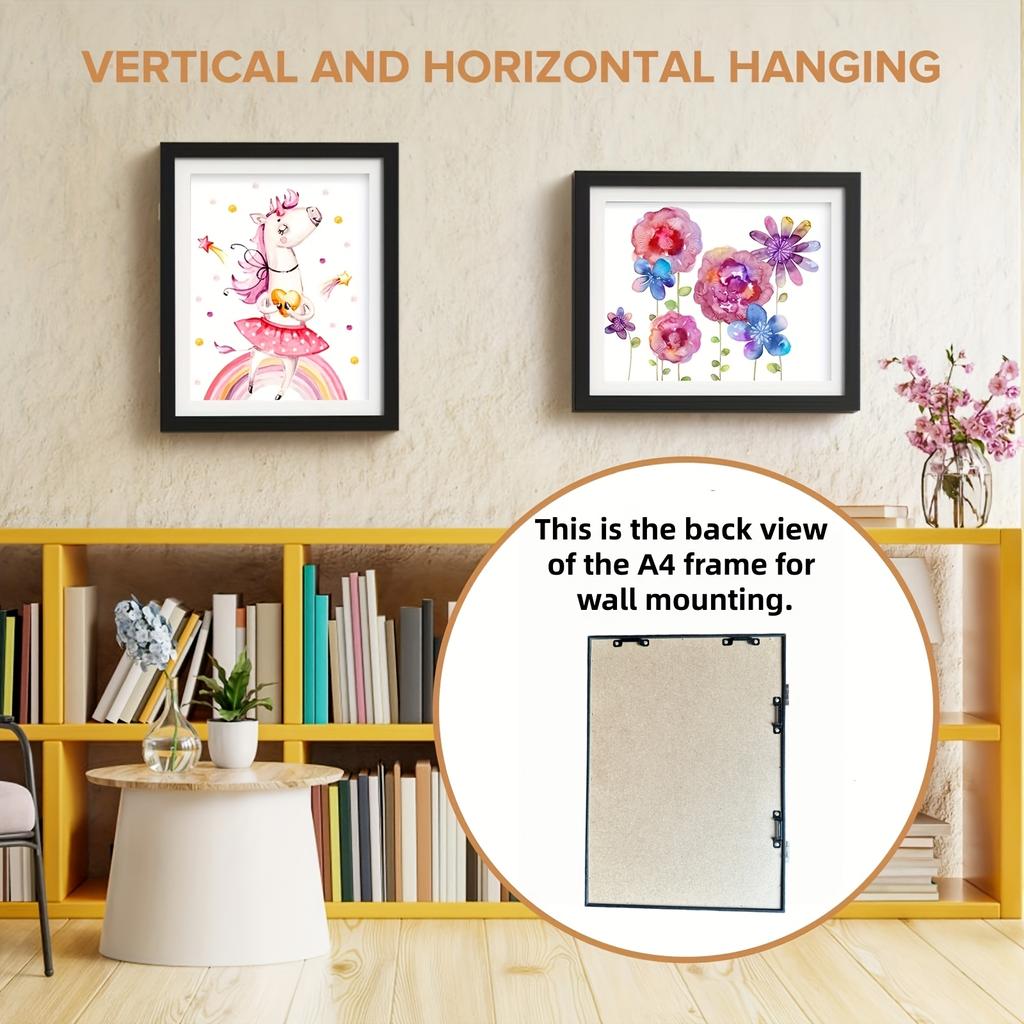 Kids Artwork Storage Frame Magnetic Front-Opening Photo Frame for Children's Drawings Poster Photo Drawing Paintings Pictures