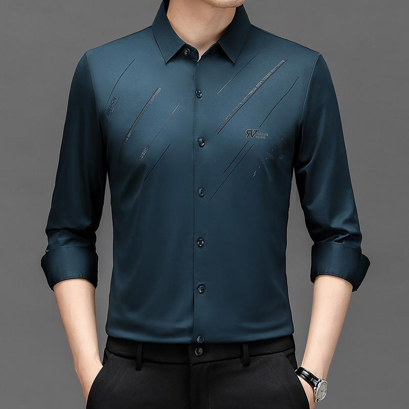 

Мужская рубашка с длинным рукавом, осенняя новая корейская модная рубашка, повседневное пальто для мужчин, топ-джокер для мужчин XXXL