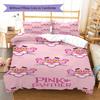 Juego de ropa de cama con estampado de la Pantera Rosa, funda nórdica y funda de almohada. Regalo ideal para el hogar o cumpleaños. (1 * funda nórdica + 2 * fundas de almohada, sin núcleo)
