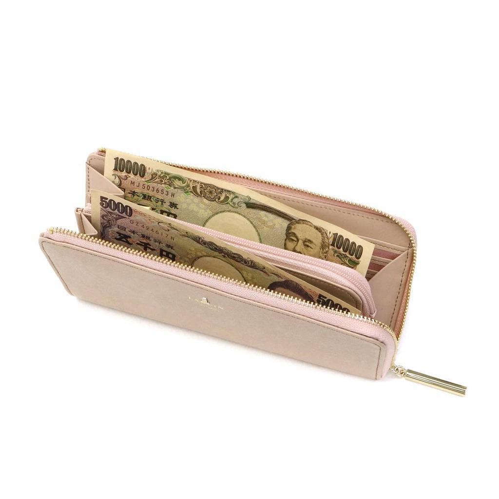 LANVIN En Bleu Luxembourg Large Zipper Long Wallet [New Color] Women's Wallet with Bill Compartment and Card Slots, Large Capacity, 480112, Deep Green