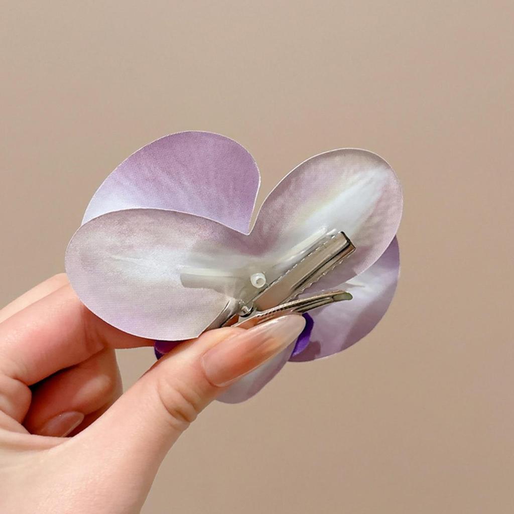 Phalaenopsis Pearl Duckbill Clip Women Hair Clip Butterfly Orchid Hairpin Seaside Vacation Flower Barrettes Hair Accessories