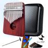 Black Walnut Red Solid Thumb Mini Mini Thumb Mini Kalimba Easy Instrument for Comes with Storage Bag of Solid Quince with Unique Red Yaonkaku, 17-note