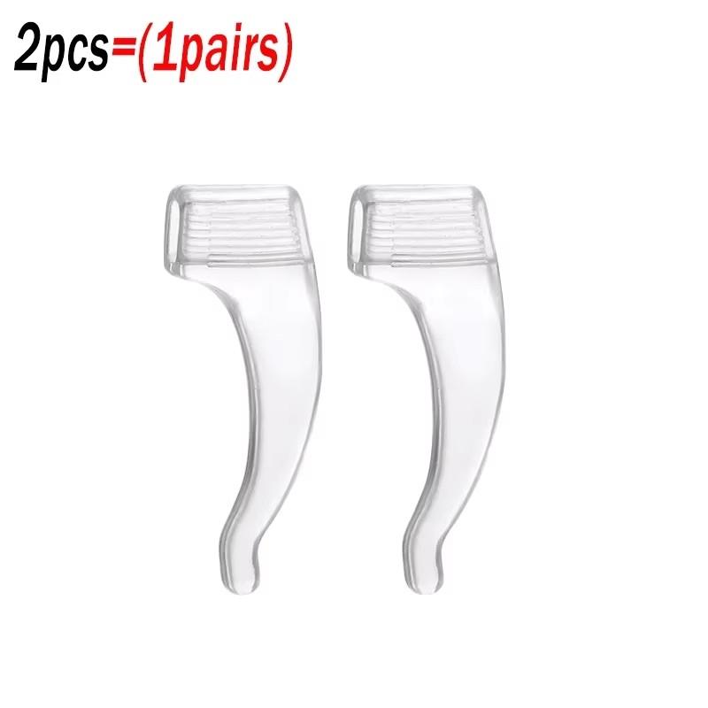 1-20Pairs Glasses Anti Slip Silicone Ear Hook Long-Lasting Eyeglasses Ear Holder Spectacles Bracket Elastic Sunglasses Eartips 2PCS(1 Pair) белый