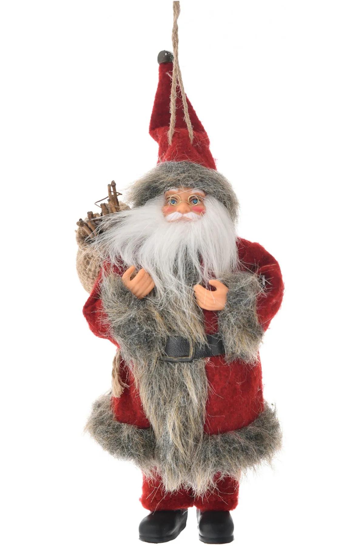 

Фигура Санта-Клауса с дровами, новогодний декор