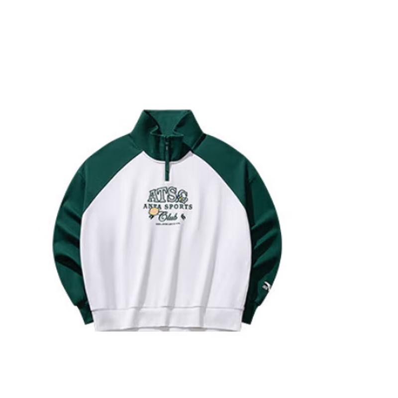 ANTA Women s American Retro Half-Zip Sweatshirt M