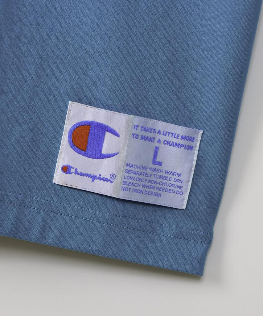 Champion Short Sleeve Cotton USA Embroidered Logo Relaxed Fit Garment Wash Short Sleeve Action Style Teal Blue 100% T-Shirt C3-V331 Men's