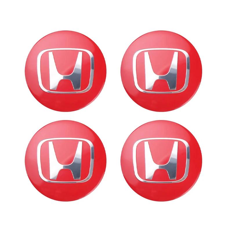 4Pcs 56mm Car Wheel Center Emblem Sticker Hub Cap Badge For Honda Mugen Power TypeR Jazz City Civic Accord FIT HRV XRV CRV GK5