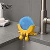 Hollow Diversion Sponge Holder 3D Printed Smiling Face Holder, Cartoon Character Dish Drying Rack Cute Man Shaped with Drainage Design, Multi-Color
