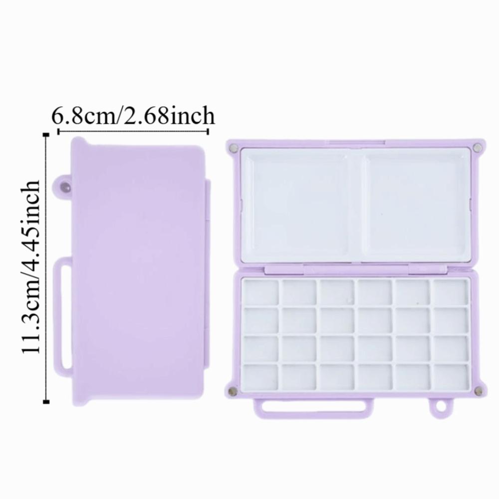 Magnetic Watercolor Paint Box 24 Grid Plastic Pigment Box Empty Paint Palette  Outdoor Sketching
