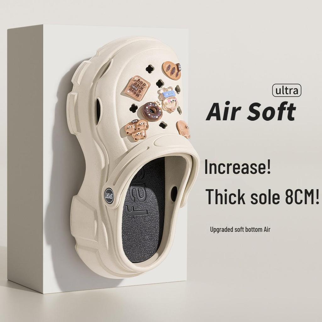 Sandales EVA à Talons Hauts pour Femmes - Semelle Épaisse 8CM Chaussures de Plage d'Été