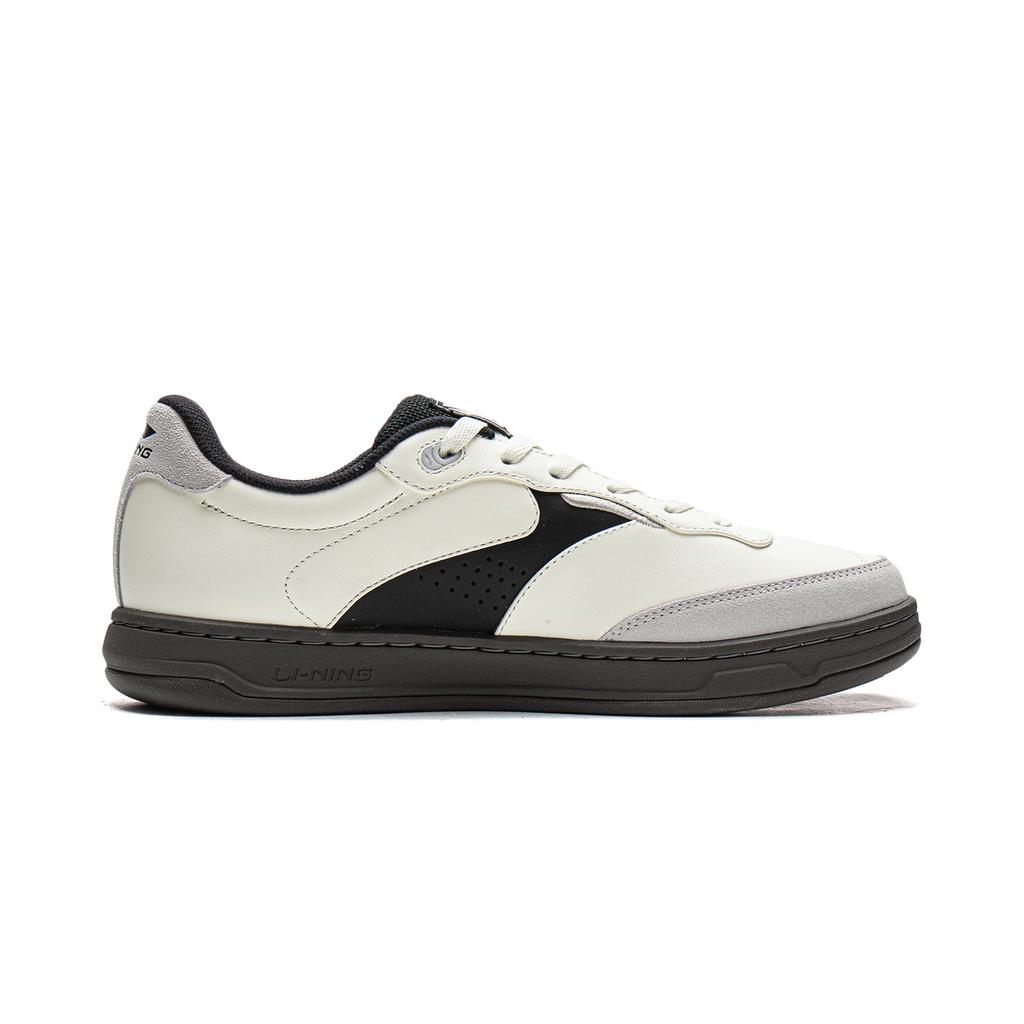 Li Ning Hedge Slip Resistant Cushioning Breathable Height Increasing Low top Skateboard Shoes Unisex White Black AGCW031-4