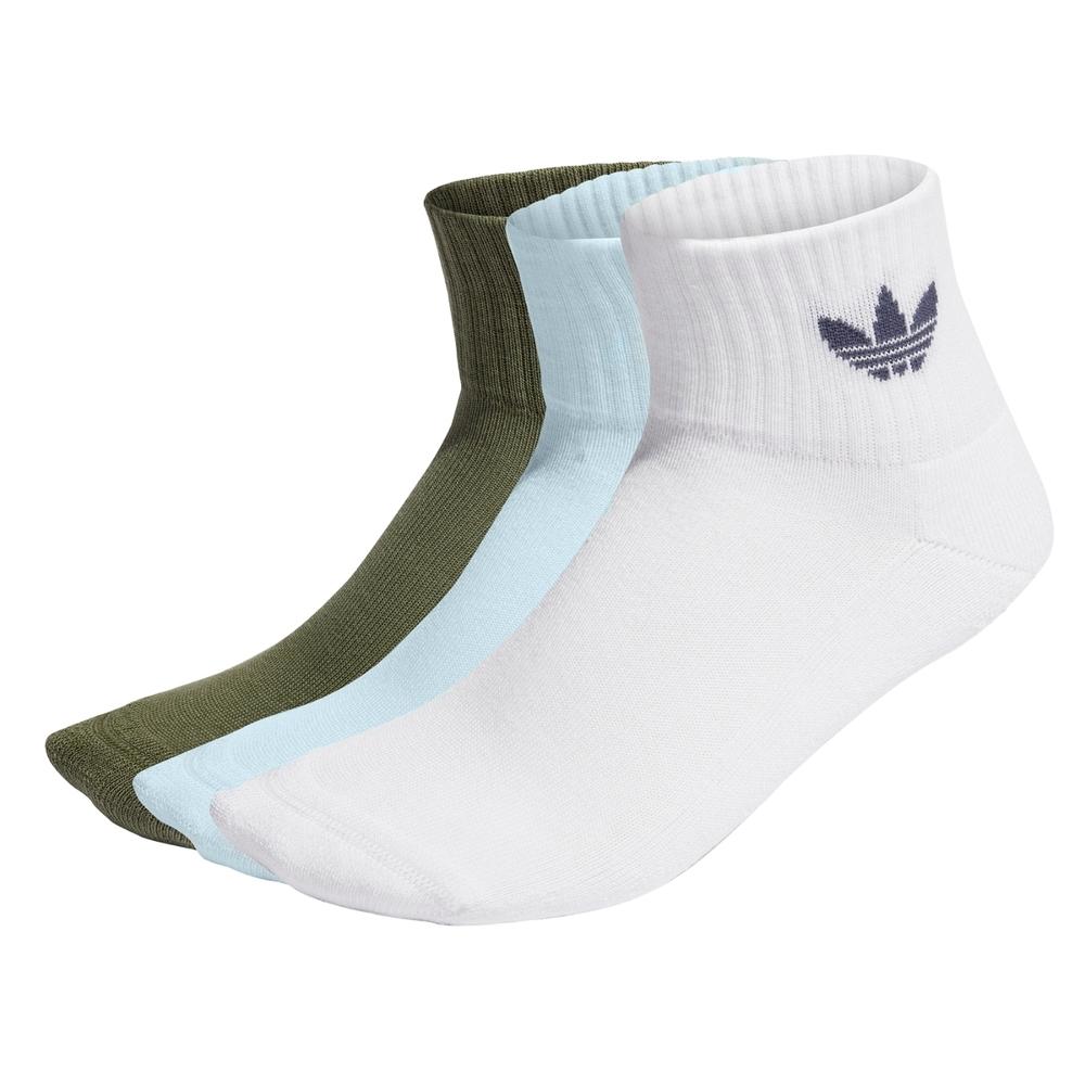 Adidas Originals Ankle Socks Unisex 3 Pack White HS3500 S