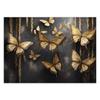 Wallpaper Golden Butterflies