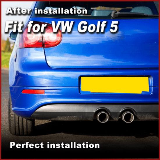 2Pcs Rear Bumper Tail Red Reflectors Cover Fit for VW Golf 5 MK5 R32 2006-2009