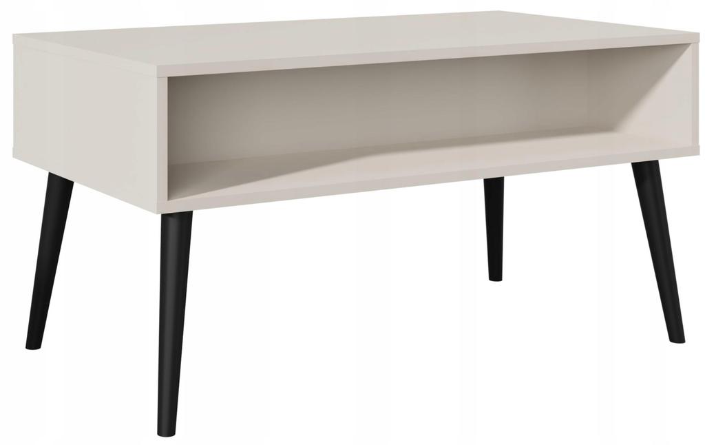 Ława Stolik Kawowy Lino Kaszmir Cashmere 100X50Cm Skandynawski Retro Loft