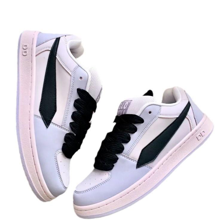 2025 New Pink Thick-soled Bread Single Shoes Women's Ins Korean Edition Niche Autumn Versatile Casual Leather Panel Shoes