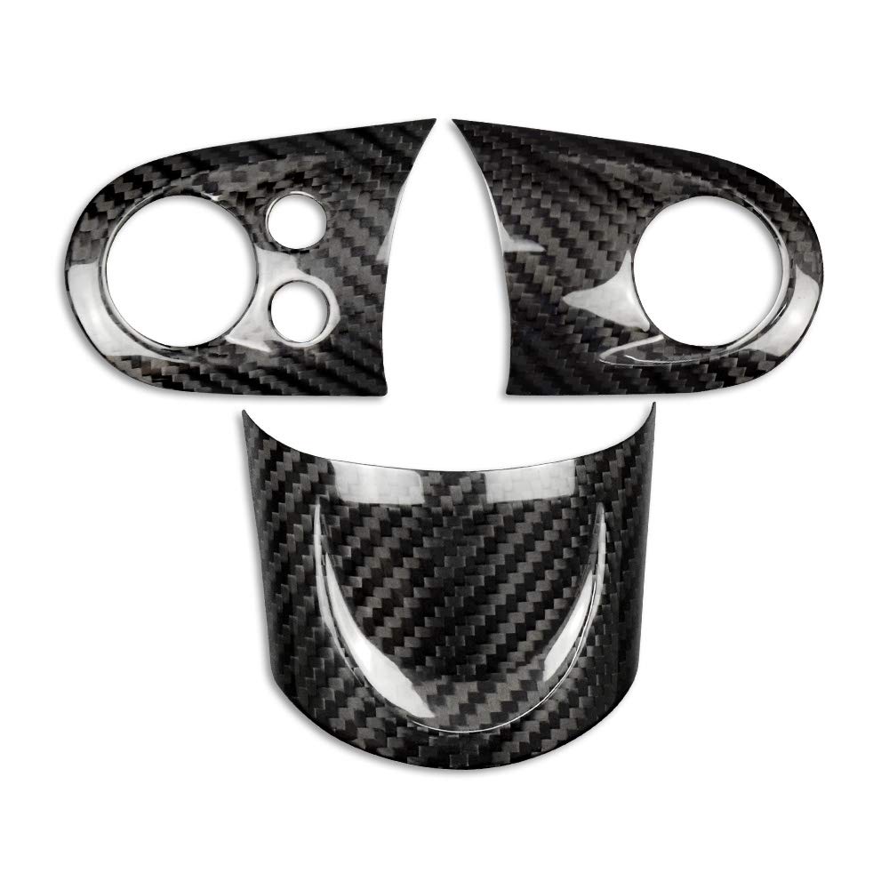 AIRSPEED Carbon Fiber Car Steering Wheel Button Sticker Mini Cooper R55 Clubman R56 R57 Accessories